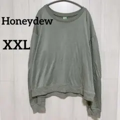 XXL★Honeydew 春ニット くすみグリーン 大きいサイズ ハニーデュー