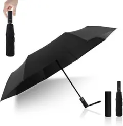 折りたたみ傘 ワンタッチ 自動開閉 8本骨 ブラック UVカット 撥水性 高密度