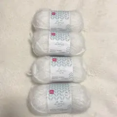 ダイソー 毛糸 レーナ スノー 4玉セット モヘア ファンシーヤーン