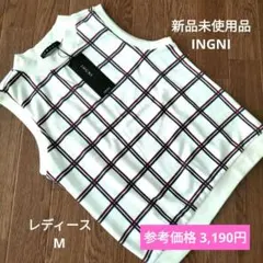 新品タグ付 INGNIノースリーブトップス タンクトップ M チェック