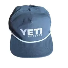 YETIキャップナイロンロゴアウトドアテック系グレー古着のサムネイル