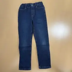 GU ダークブルー ストレートレッグパンツ　140