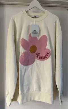 新品 Fallett ファレット　花柄刺繍 スウェット　未使用　クリーム色