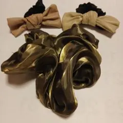 リボンヘアゴム、シュシュヘアアクセセット