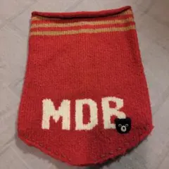 赤いネックウォーマー MDB クマ刺繍