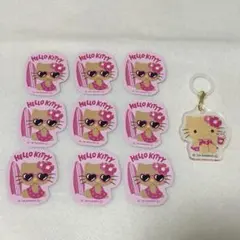 キティ　マーカーチャーム　フレークシール　日焼け　サンリオ