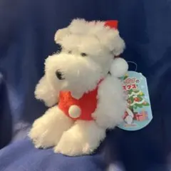 シュナとボブのクリスマス　LMCサイズ　サンタ服のシュナ　ぬいぐるみ　マスコット