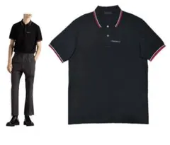 PRADA ストライプ ポロシャツ M PRADA ブラック ポロシャツ ストライプ襟 XL - メルカリ