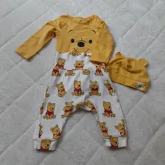 試着のみ　くまのプーさん　セットアップ　3点セット