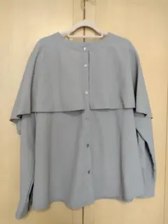 ケープブラウス 長袖