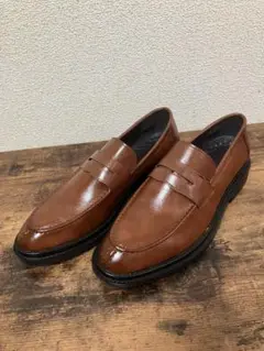 新品未使用 ローファー スリッポン ビジネスシューズ ブラウン 27㎝