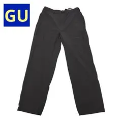 GU 裾ドローコード付き テックパンツ ブラック Lサイズ ナイロンストレッチ