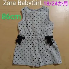 Zara BabyGirl サロペット ドット柄 水玉模様 グレー 86cm