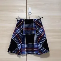 SNIDEL スナイデル ロービングチェックミニスカート