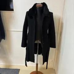 コート　ファー　ブラック　ラビット