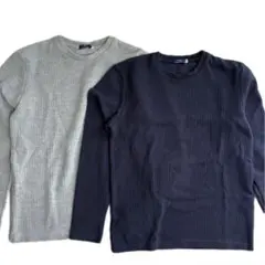 【2枚セット】 アーバンリサーチ（38）長袖カットソー グレー ネイビー　ロンT