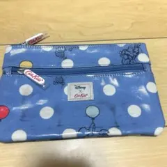 Cath Kidston ディズニー くまのプーさん　ポーチ 水色 水玉