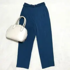 コヒナ◇ベルト付テーパードパンツ 小さいサイズ スラックス タック 綺麗め XS