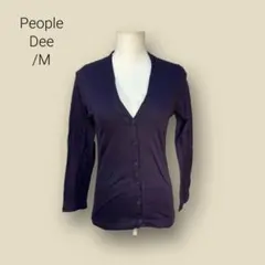 1903 【People Dee】　カーディガン　無地　シンプル　レディース　M