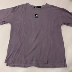 【KANGOL KIDS】ロゴ刺繍Tシャツ パープル 155cm