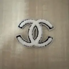 CCロゴ 刺繍ワッペン ホワイト