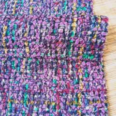 【残1】帯揚げ　パープル　ミックスカラー　ハンドメイド　成人式　振袖