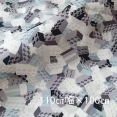 オックス生地 BLOCKS 110×100cm ブロック モノトーン
