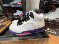 正規品Air Jordan 5 Retroホワイト/パープル/ネオン