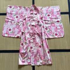 子供用浴衣 Hello Kitty 浴衣 ピンク 紫陽花柄 絹SANRIO - メルカリ