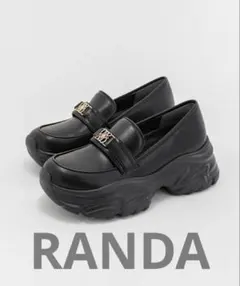 美品　RANDA モノグラムベルトスニーカーライクローファー （BLACK）のサムネイル