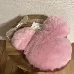 ディズニーリゾート　ショルダーバッグ　ボア　ピンク　ミッキー