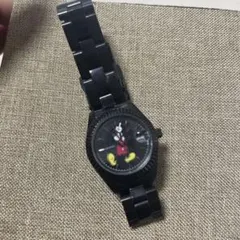 Disney ミッキーマウス 腕時計 ブラック