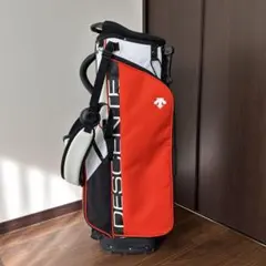 ‼️美品‼️デサント ゴルフ キャディバッグ スタンド式 オレンジ DQBVJJ04