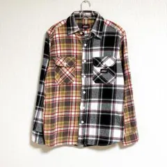 【美品】ディッキーズ クレイジーパターン チェック ネルシャツ Mサイズ
