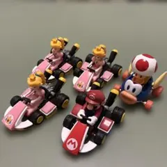 マリオカート　ミニカー　フィギュア　5体セット