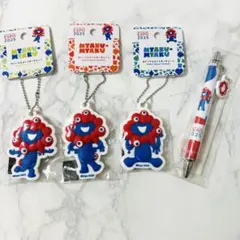 【ミャクミャク】ボールペン&ラバーキーホルダー×3個