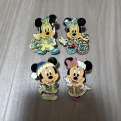 ミッキー・ミニー ピンバッジ 4個セット