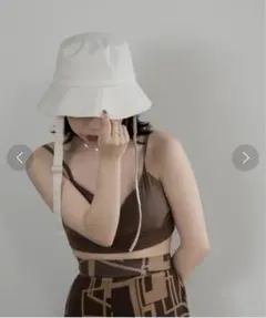 lawgy buckle design hat オフホワイト　帽子　ハット