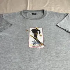 “初期紺タグ” old stussy プリント Tシャツ USA製 90s L