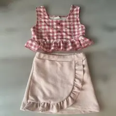 水着 チェック柄セパレート　95