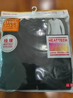 HEATTECH コットン Vネック長袖 L