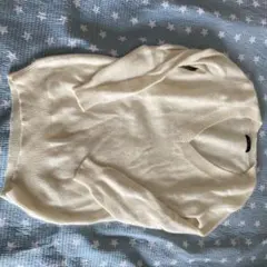 コムサイズム　ニット　白　Mサイズ　アンゴラ混