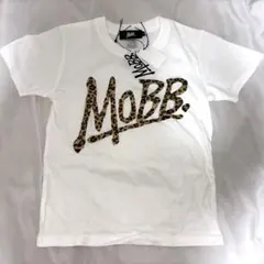 MOBB レオパード柄ロゴ Tシャツ ホワイト