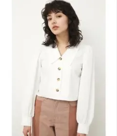 LAGUA GEM(ラグア ジェム) BIG COLLAR TOPSホワイトのサムネイル