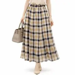 【美品】Mila owen チェック柄マーメイドスカート