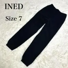 INED イネド イージーパンツ 黒 ブラック ウエストゴム 7 Mのサムネイル