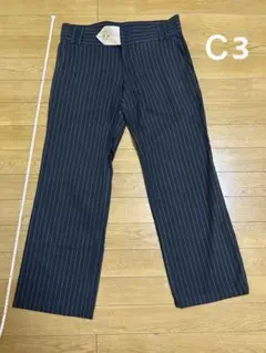 美品　グレー✖️ホワイトストライプパンツ　裏原セレクトショップＣ3 おしゃれ