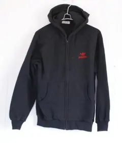 80s adidas ジャージ　黒　デサント製　パーカー　フード付き