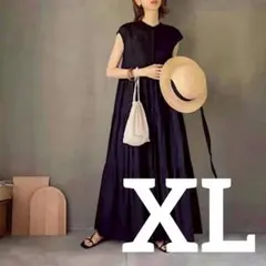 ロングワンピース マキシワンピース ティアード 体型カバー シャツワンピース