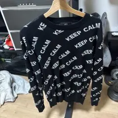 KEEP CALM クルーネックニットセーター